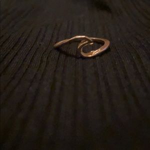 Golden wave ring